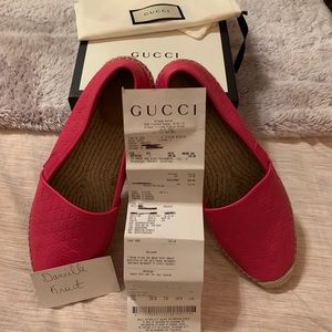 Gucci Fuschia Espadrilles Women’s Size 41